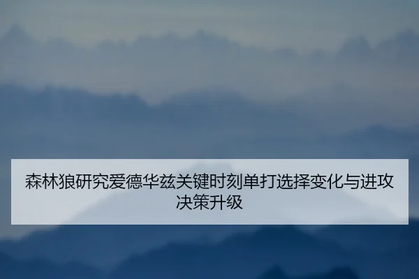 森林狼研究爱德华兹关键时刻单打选择变化与进攻决策升级